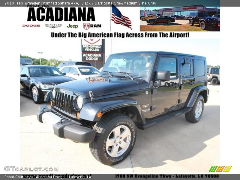 Black / Dark Slate Gray/Medium Slate Gray 2010 Jeep Wrangler Unlimited Sahara 4x4