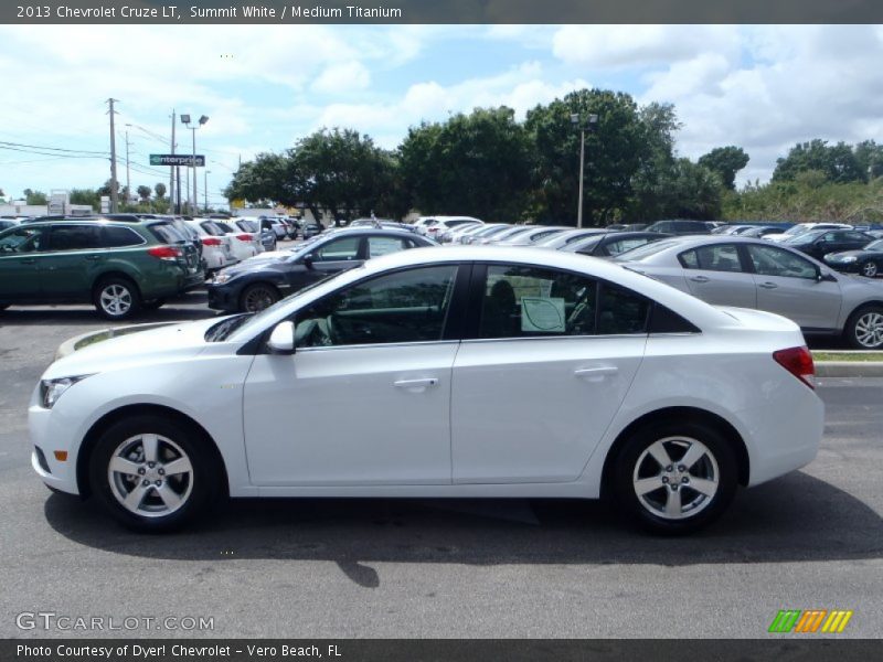 Summit White / Medium Titanium 2013 Chevrolet Cruze LT