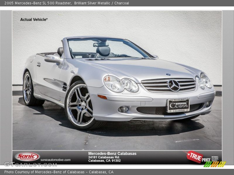 Brilliant Silver Metallic / Charcoal 2005 Mercedes-Benz SL 500 Roadster