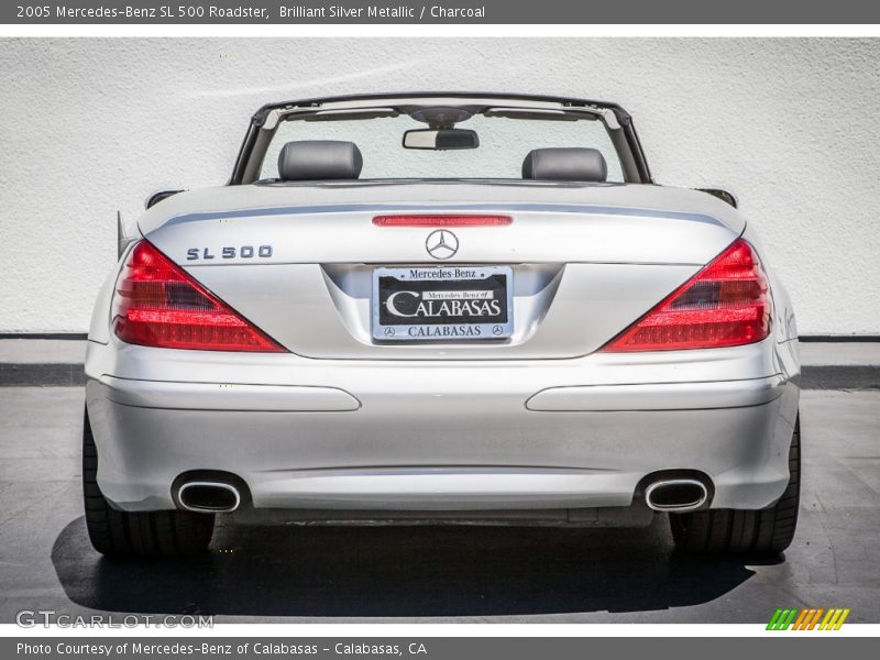 Brilliant Silver Metallic / Charcoal 2005 Mercedes-Benz SL 500 Roadster