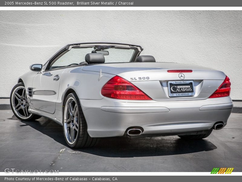 Brilliant Silver Metallic / Charcoal 2005 Mercedes-Benz SL 500 Roadster