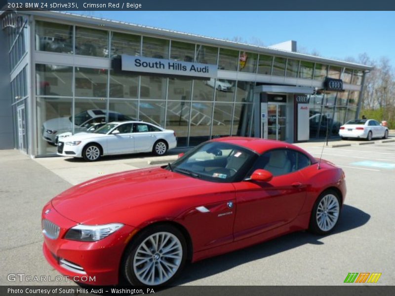 Crimson Red / Beige 2012 BMW Z4 sDrive35i