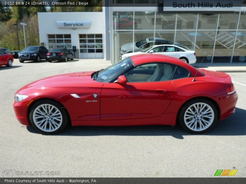 Crimson Red / Beige 2012 BMW Z4 sDrive35i