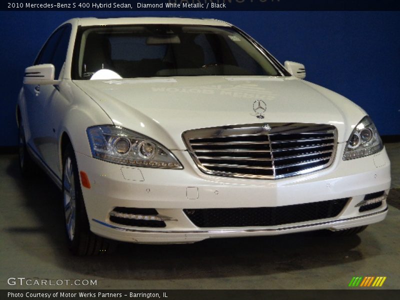 Diamond White Metallic / Black 2010 Mercedes-Benz S 400 Hybrid Sedan