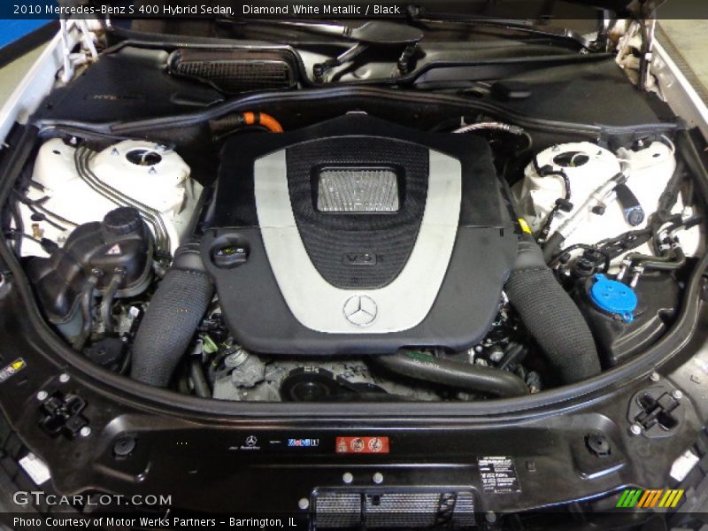Diamond White Metallic / Black 2010 Mercedes-Benz S 400 Hybrid Sedan