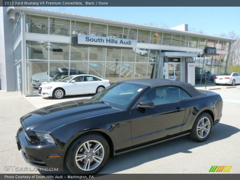 Black / Stone 2013 Ford Mustang V6 Premium Convertible