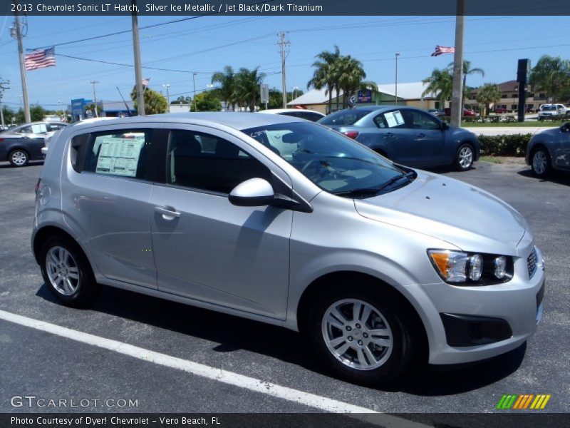 Silver Ice Metallic / Jet Black/Dark Titanium 2013 Chevrolet Sonic LT Hatch