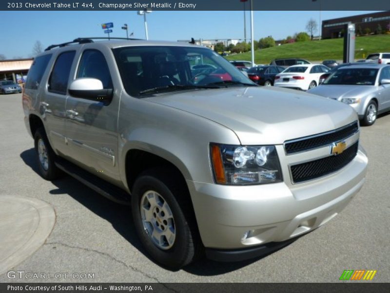 Champagne Silver Metallic / Ebony 2013 Chevrolet Tahoe LT 4x4