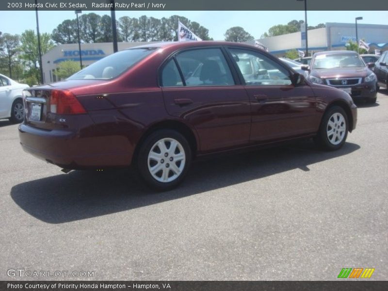 Radiant Ruby Pearl / Ivory 2003 Honda Civic EX Sedan