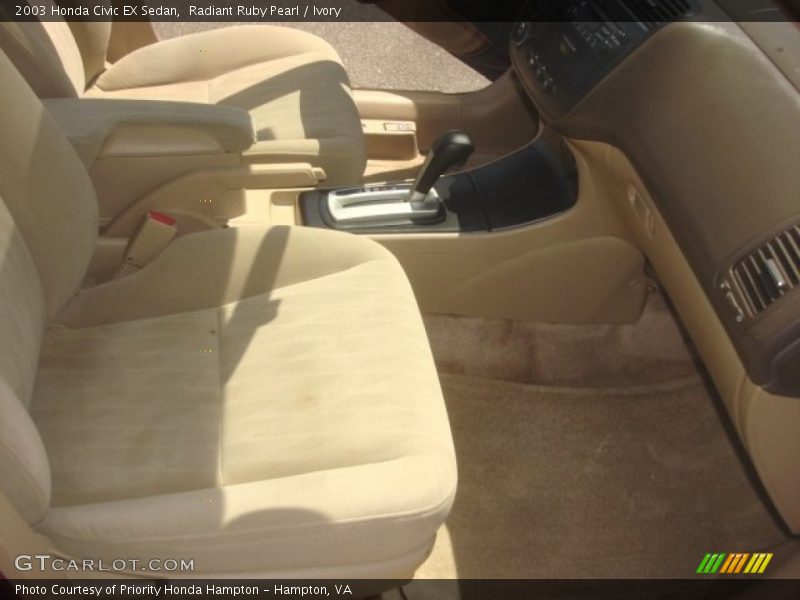 Radiant Ruby Pearl / Ivory 2003 Honda Civic EX Sedan