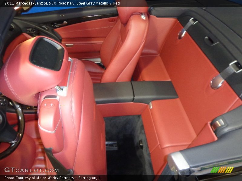 Steel Grey Metallic / Red 2011 Mercedes-Benz SL 550 Roadster