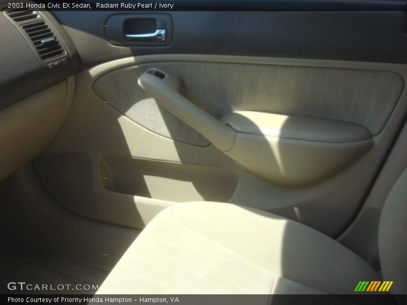Radiant Ruby Pearl / Ivory 2003 Honda Civic EX Sedan