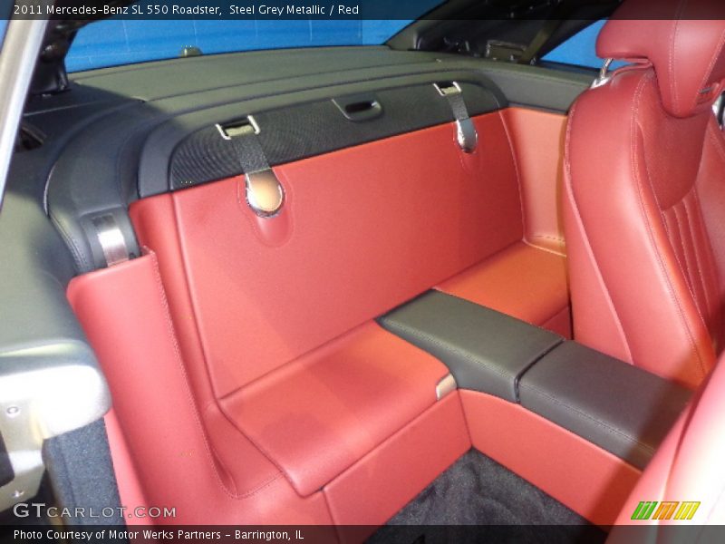 Steel Grey Metallic / Red 2011 Mercedes-Benz SL 550 Roadster