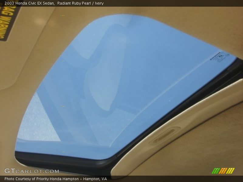 Sunroof of 2003 Civic EX Sedan