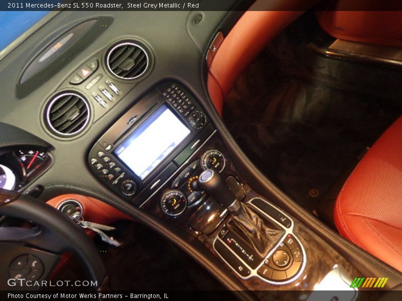 Steel Grey Metallic / Red 2011 Mercedes-Benz SL 550 Roadster