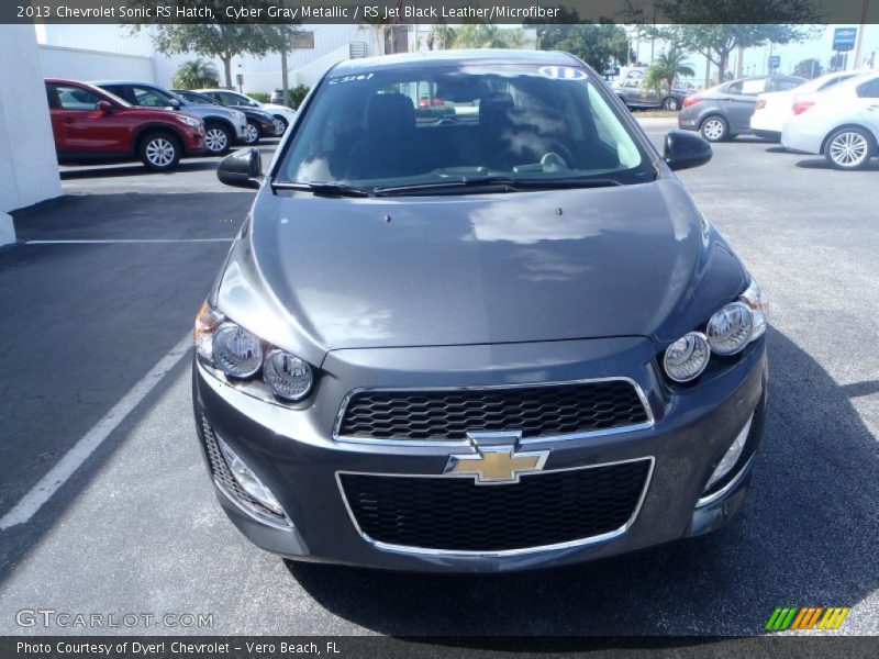 Cyber Gray Metallic / RS Jet Black Leather/Microfiber 2013 Chevrolet Sonic RS Hatch