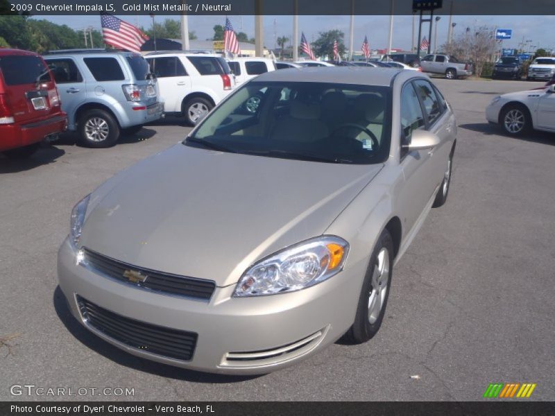 Gold Mist Metallic / Neutral 2009 Chevrolet Impala LS