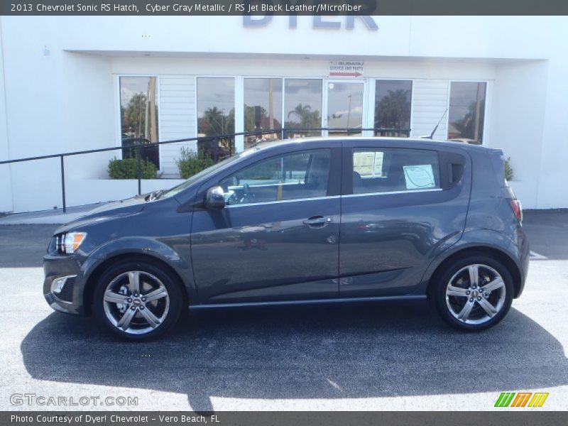 Cyber Gray Metallic / RS Jet Black Leather/Microfiber 2013 Chevrolet Sonic RS Hatch