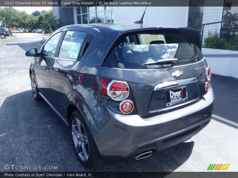 Cyber Gray Metallic / RS Jet Black Leather/Microfiber 2013 Chevrolet Sonic RS Hatch