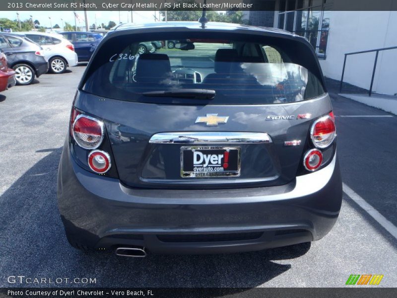 Cyber Gray Metallic / RS Jet Black Leather/Microfiber 2013 Chevrolet Sonic RS Hatch