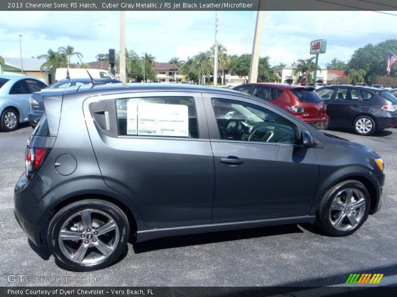 Cyber Gray Metallic / RS Jet Black Leather/Microfiber 2013 Chevrolet Sonic RS Hatch