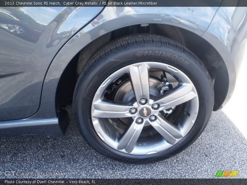 Cyber Gray Metallic / RS Jet Black Leather/Microfiber 2013 Chevrolet Sonic RS Hatch