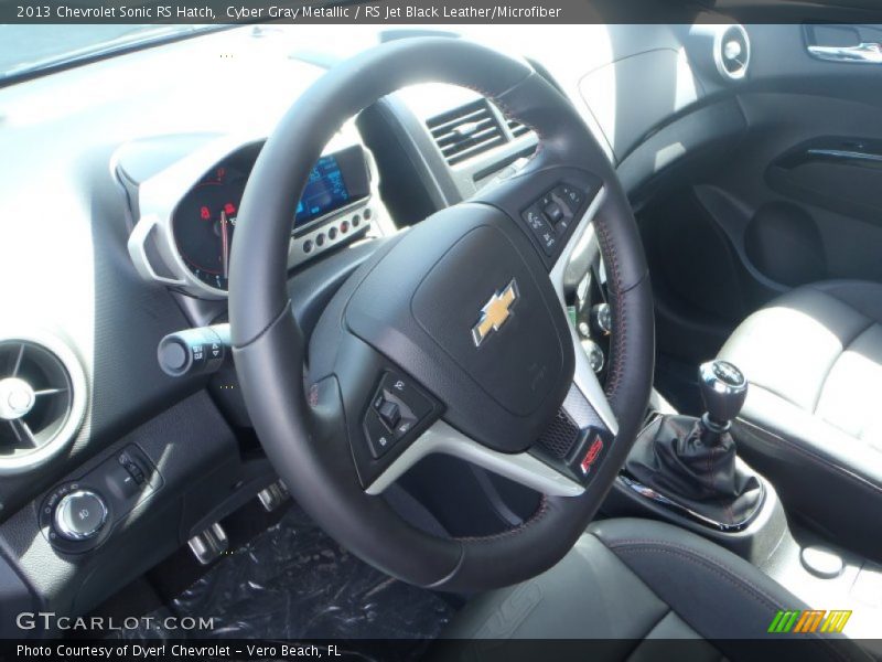 Cyber Gray Metallic / RS Jet Black Leather/Microfiber 2013 Chevrolet Sonic RS Hatch
