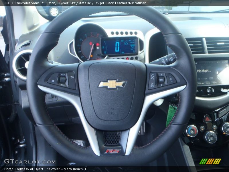 Cyber Gray Metallic / RS Jet Black Leather/Microfiber 2013 Chevrolet Sonic RS Hatch