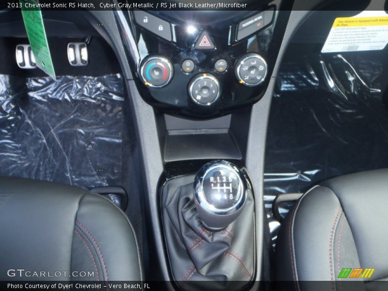 Cyber Gray Metallic / RS Jet Black Leather/Microfiber 2013 Chevrolet Sonic RS Hatch