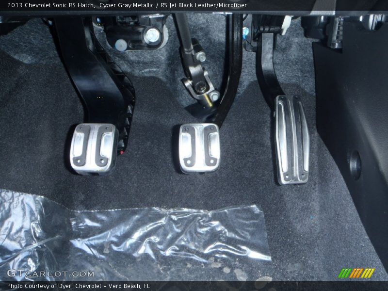 Cyber Gray Metallic / RS Jet Black Leather/Microfiber 2013 Chevrolet Sonic RS Hatch