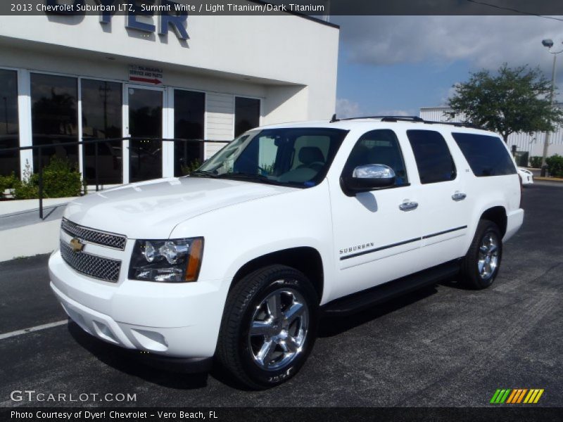 Summit White / Light Titanium/Dark Titanium 2013 Chevrolet Suburban LTZ