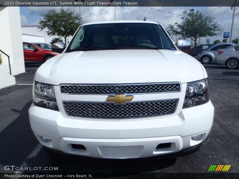 Summit White / Light Titanium/Dark Titanium 2013 Chevrolet Suburban LTZ