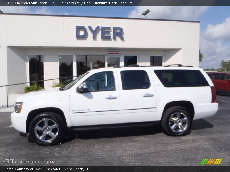 Summit White / Light Titanium/Dark Titanium 2013 Chevrolet Suburban LTZ