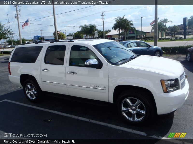 Summit White / Light Titanium/Dark Titanium 2013 Chevrolet Suburban LTZ