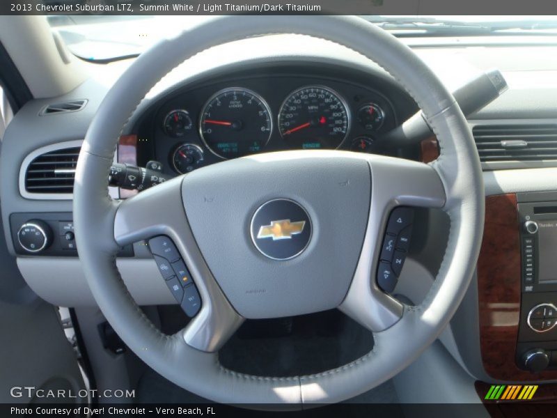Summit White / Light Titanium/Dark Titanium 2013 Chevrolet Suburban LTZ