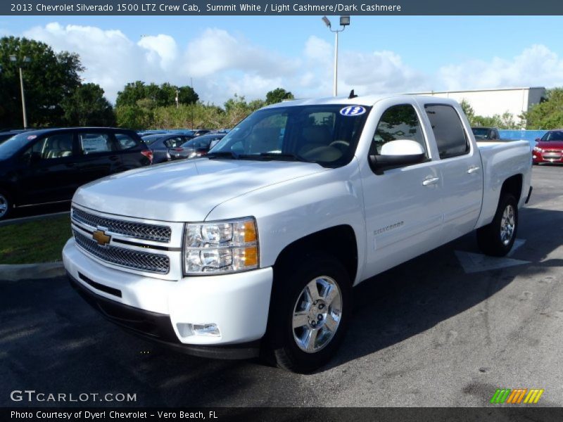 Summit White / Light Cashmere/Dark Cashmere 2013 Chevrolet Silverado 1500 LTZ Crew Cab