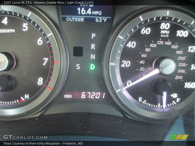 Smokey Granite Mica / Light Gray 2007 Lexus ES 350