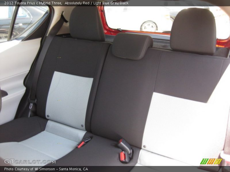 Absolutely Red / Light Blue Gray/Black 2012 Toyota Prius c Hybrid Three