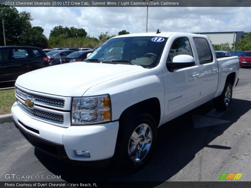 Summit White / Light Cashmere/Dark Cashmere 2013 Chevrolet Silverado 1500 LTZ Crew Cab