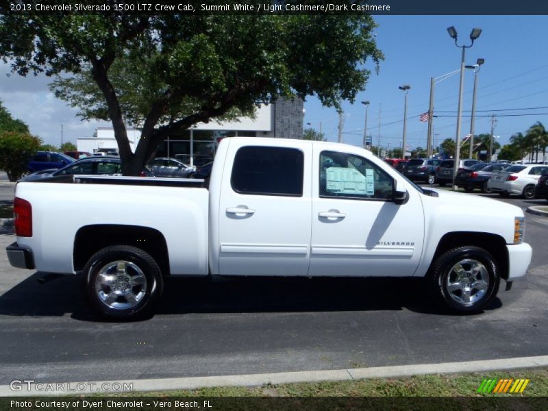 Summit White / Light Cashmere/Dark Cashmere 2013 Chevrolet Silverado 1500 LTZ Crew Cab
