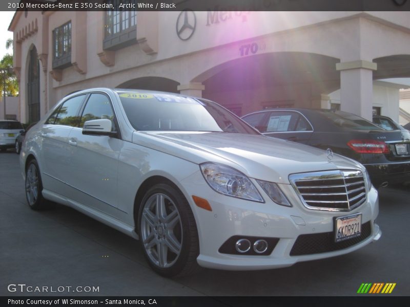 Arctic White / Black 2010 Mercedes-Benz E 350 Sedan