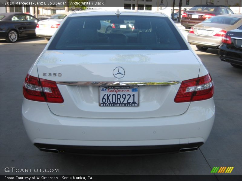 Arctic White / Black 2010 Mercedes-Benz E 350 Sedan