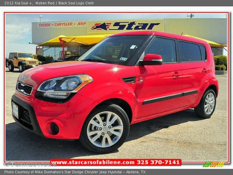 Molten Red / Black Soul Logo Cloth 2012 Kia Soul +