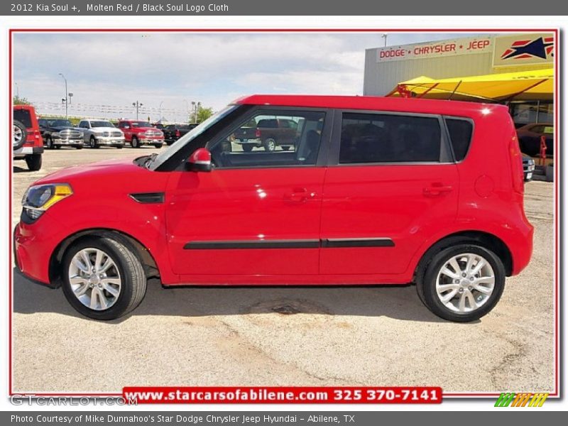 Molten Red / Black Soul Logo Cloth 2012 Kia Soul +