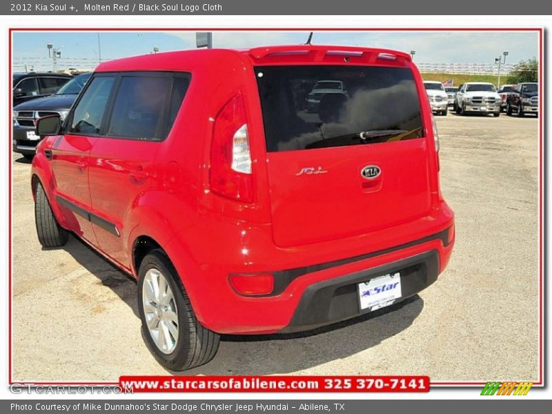 Molten Red / Black Soul Logo Cloth 2012 Kia Soul +