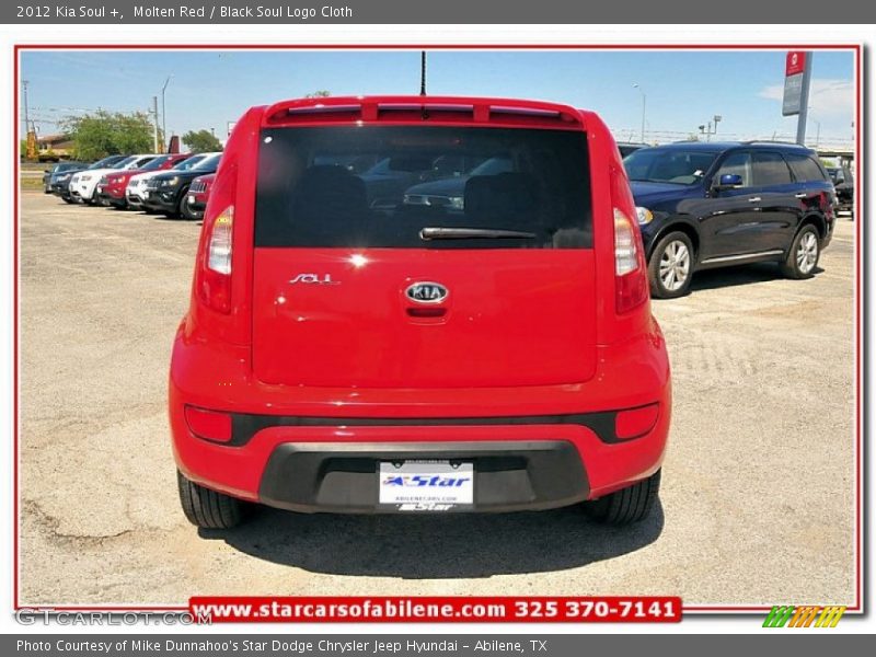 Molten Red / Black Soul Logo Cloth 2012 Kia Soul +