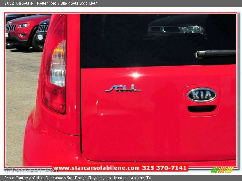 Molten Red / Black Soul Logo Cloth 2012 Kia Soul +