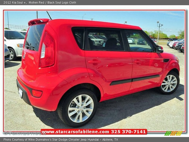 Molten Red / Black Soul Logo Cloth 2012 Kia Soul +