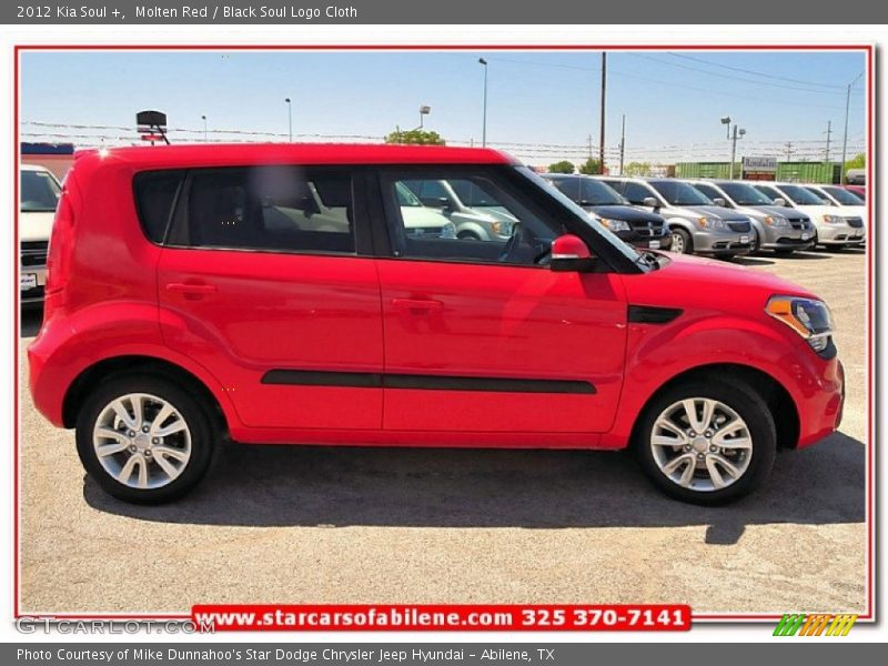 Molten Red / Black Soul Logo Cloth 2012 Kia Soul +