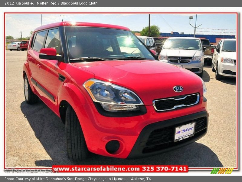 Molten Red / Black Soul Logo Cloth 2012 Kia Soul +
